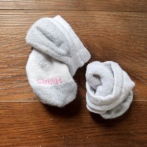 Hanes Gray and White Women's Socks